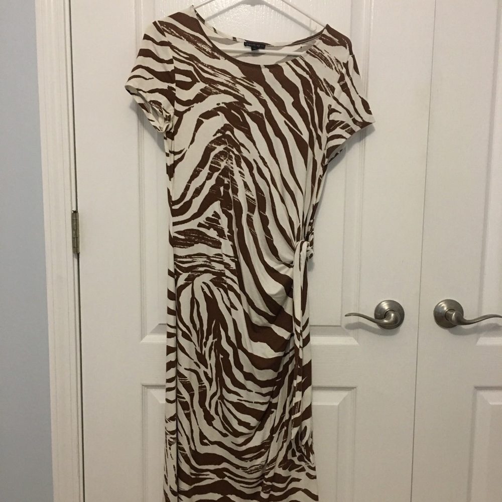 Animal Print tie dress - feels like a T-shirt !
